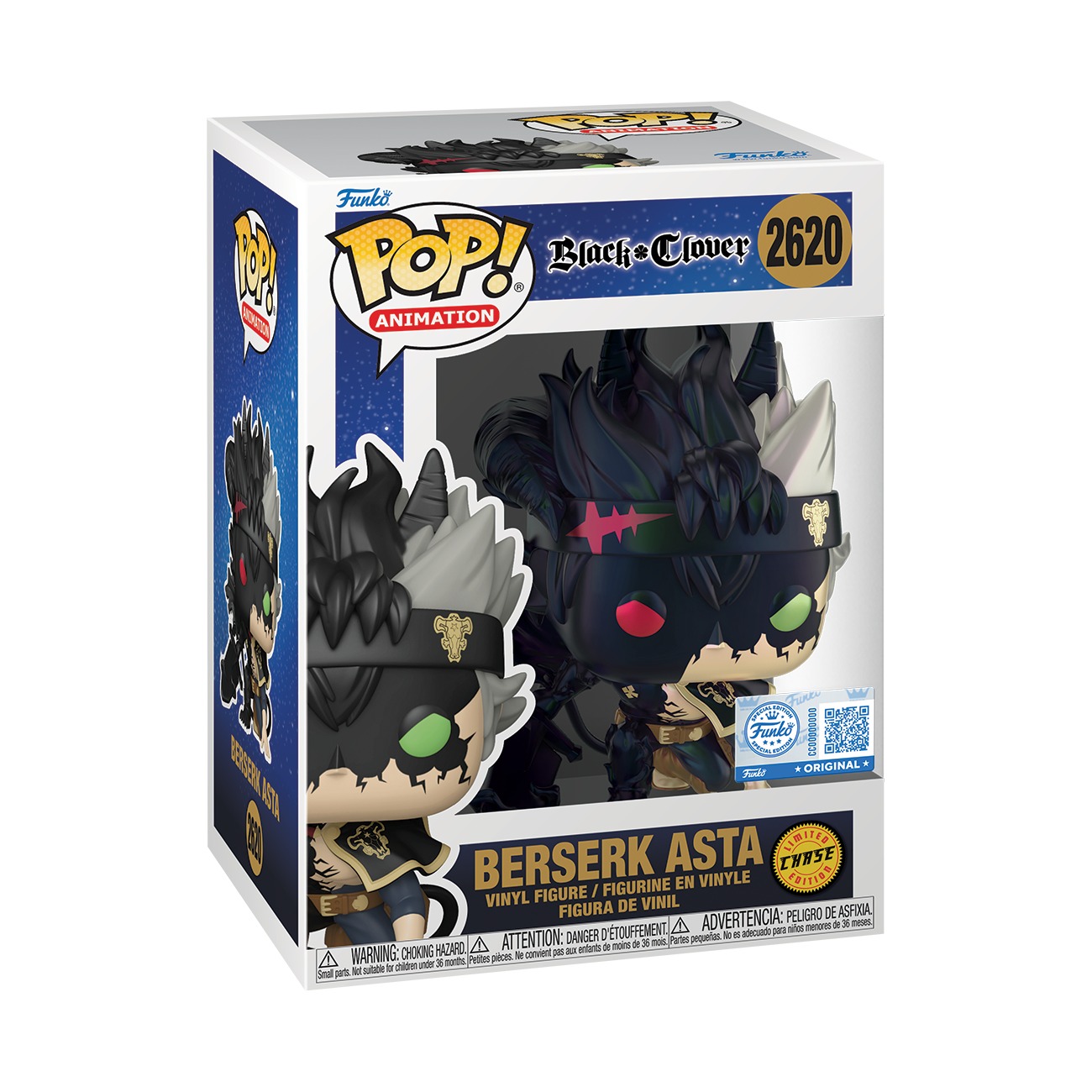 Funko Pop Berserk Asta #2620 chase Aurora Borealis en caja con sticker chase Funko Pop Berserk Asta #2620 chase Aurora Borealis en caja con sticker chase